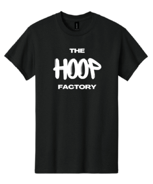 The Hoop Factory Cotton T-Shirt Black (White Logo)