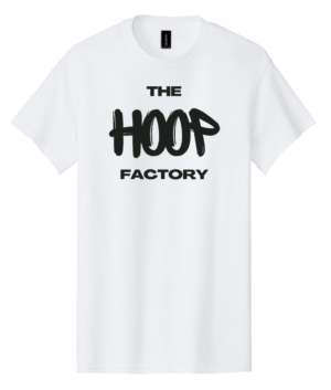 The Hoop Factory Cotton T-Shirt White (Black Logo)