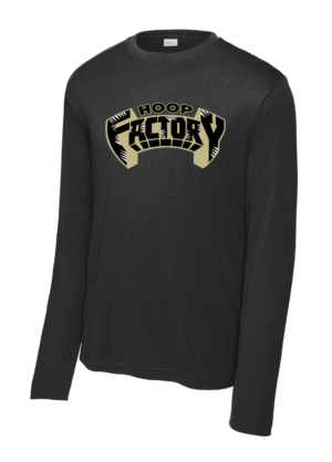 The Hoop Factory Dri-Fit Long Sleeve Black (Black/Gold Hoop Factory Logo)